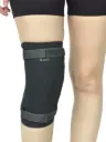 Knee cap primary with spring hinge