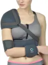 Elastic shoulder support with pad